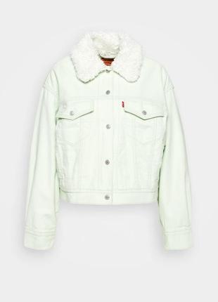 Новая куртка шерпа  levi's women's  sherpa (левис шерпа мятная) c америки s,m,l1 фото