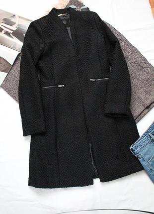 Черное классическое пальто mango с 36 размер манго