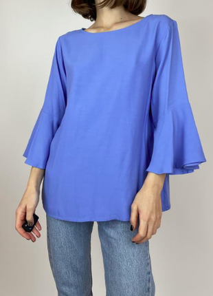 Massimo dutti футболка блуза з рукавами воланами бавовна віскоза cos2 фото