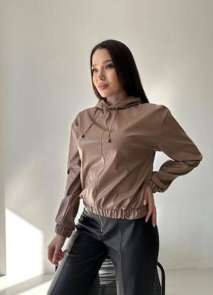 Бомбер экокожа люкс