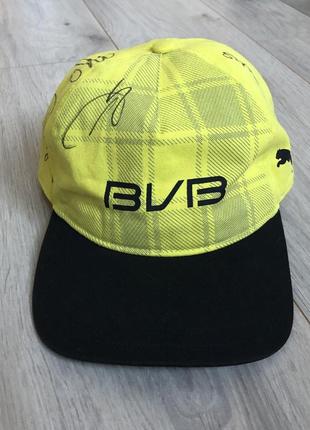 Бейсболка кепка коллекционная puma (оригинал) футбольного клуба bvb 09 borussia dortmund с автографами