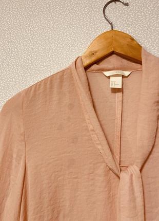 Розовая блузка с завязкой5 фото