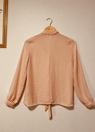 Розовая блузка с завязкой4 фото