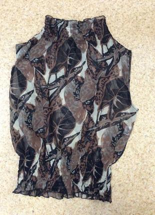 Блуза тонкая легкая шелковая р.46-488 фото