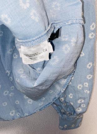 Сорочка джинсова в квітку7 фото