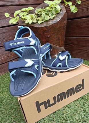 Босоніжки (сандалі) дитячі для хлопчика hummel 203304/1009 темно-сині з блакитним (33)3 фото