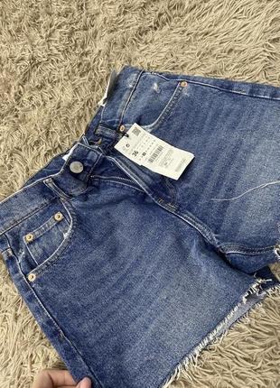 Новые синие джинсовые шорты zara