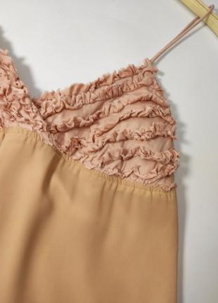 Платье миди мини женская комбинация розового персикового цвета свободного прямого кроя от бренда bershka m l2 фото