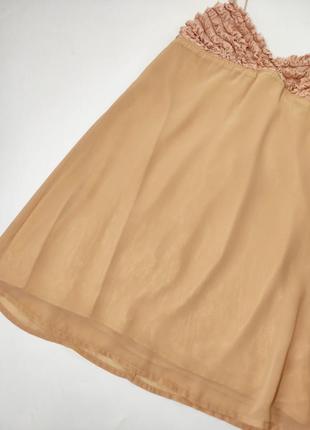 Платье миди мини женская комбинация розового персикового цвета свободного прямого кроя от бренда bershka m l4 фото