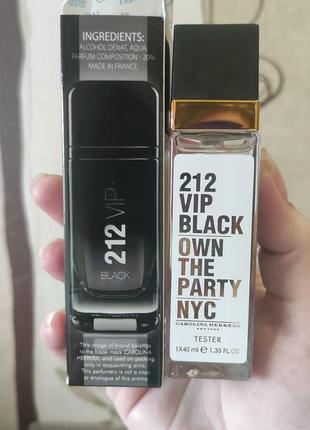 Мужские в стиле carolina herrera 212 vip black ( каролина эррера 212 вип блек) 40 мл