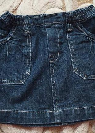 Фірмова джинсова спідничка на 7-9 років1 фото