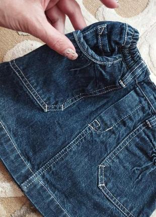 Фірмова джинсова спідничка на 7-9 років2 фото
