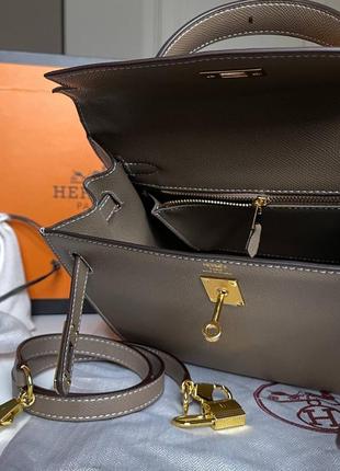 Кожаная сумочка в стиле hermes2 фото