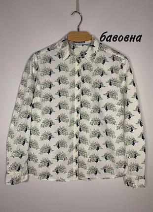 Сорочка в павичах boden