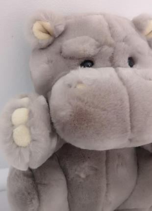 Милий плюшевий бегемот 23 см м'яка іграшка бегемотик  гіпопотам4 фото
