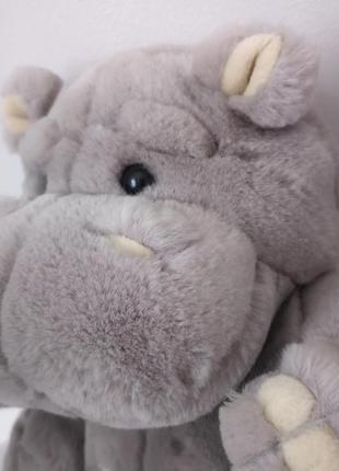 Милий плюшевий бегемот 23 см м'яка іграшка бегемотик  гіпопотам3 фото
