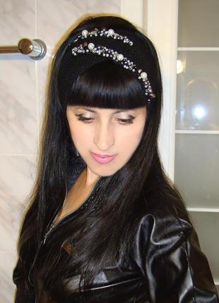 Чалма в'язана пов'язка на голову - princess2 фото