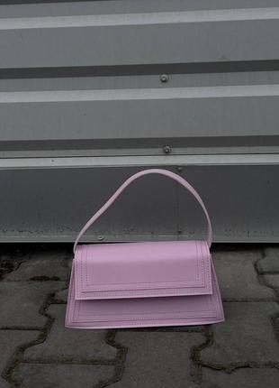 Сумка сумочка багет трапеція лавандова4 фото