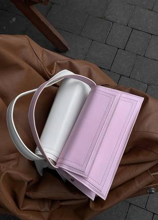 Сумка сумочка багет трапеція лавандова3 фото