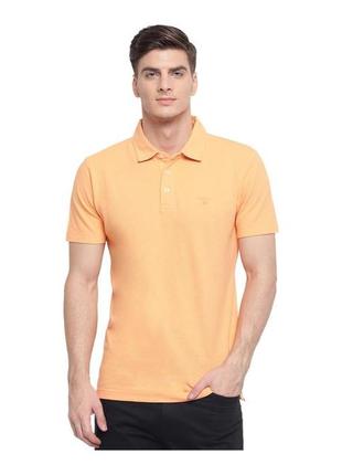 Яскрава футболка поло gant orange cotton polo t-shirt1 фото