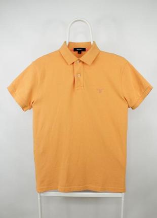 Яскрава футболка поло gant orange cotton polo t-shirt3 фото