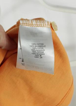 Яскрава футболка поло gant orange cotton polo t-shirt8 фото