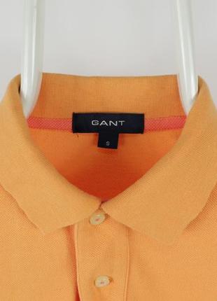 Яскрава футболка поло gant orange cotton polo t-shirt5 фото