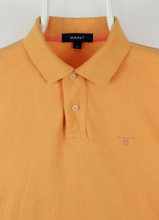 Яскрава футболка поло gant orange cotton polo t-shirt4 фото