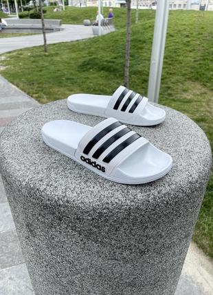 Тапки от adidas (white &amp; black)1 фото