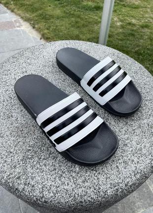 Тапки от adidas (black &amp; white)4 фото