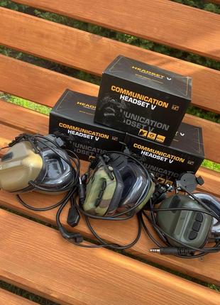 Тактические активные наушники с креплениями для шлема