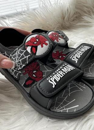 Детские босоножки человек паук, спайдермен, летняя обувь для мальчика9 фото