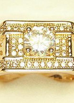 Стильные кольца мед золото печатка р. - 18,5 19,19.5,20,21,21.5-