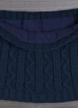 Зимний шарф-хомут зиг-заг код 035.  внутри утеплен мягким флисом, благодаря этому шарф приятный к телу и не пр3 фото