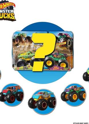 Машинки внедорожники hot wheels monster trucks demolition doubles хот вилс монстр трак - 2 шт. в асс2 фото