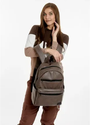 Жіночий рюкзак sambag zard lkt коричневий нубук2 фото