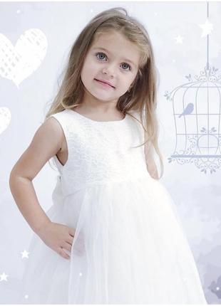 Праздничное платье молочного цвета 🥀3 фото