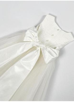 Праздничное платье молочного цвета 🥀2 фото