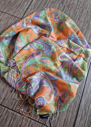 Яркий шарф codello, натуральный шелк и лен4 фото