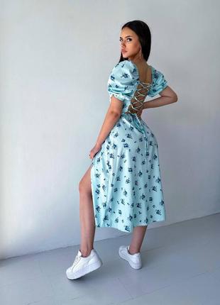 Шикарное платье со шнуровкой на спинке2 фото