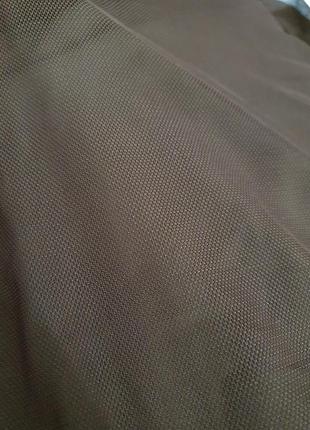 Шоколадная мини юбка, покрытая тонкой сеточкой3 фото