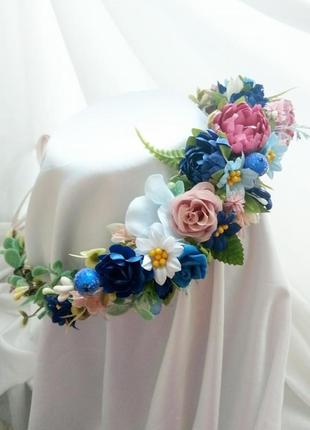 Весільний віночок українське весілля віночок з квітами1 фото