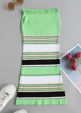 Сукня в‘язана бандо в полоску