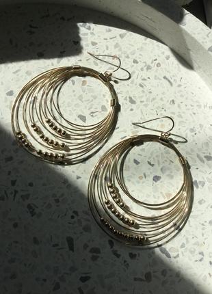 Шикарные серьги кольца