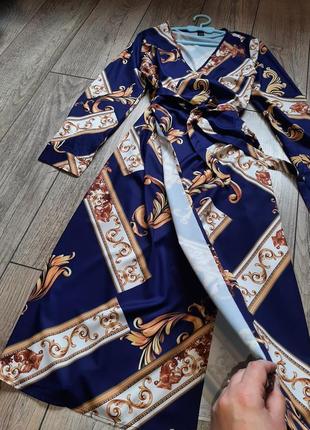 Гламурна сукня плаття міді на запах бренд shein6 фото