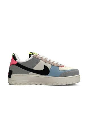 Женские кроссовки nike air force 1 shadow multicolor3 фото