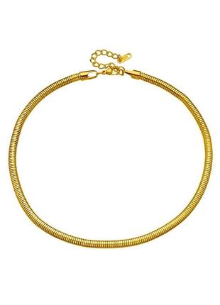 Ожерелье dieyuro из нержавеющей стали с круглой толстой цепочкой ювелирное изделие в стиле, подарок на вечеринку3 фото