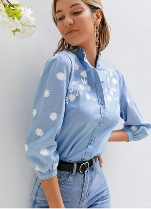Рубашка в цветочный принт