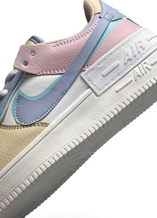 Женские кроссовки nike air force 1 shadow white sky yellow5 фото