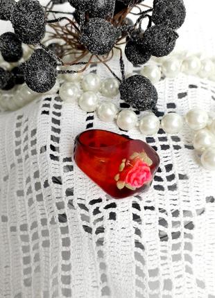 Винтаж!🌹перстень ссср оргстекло ручная работа плексигласс советский кольцо колечко...